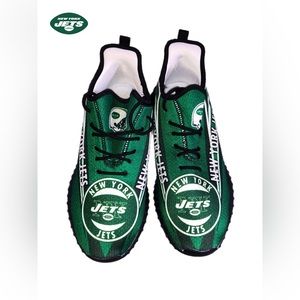 NY Jets Men’s green/white Boost sole tennis shoes
